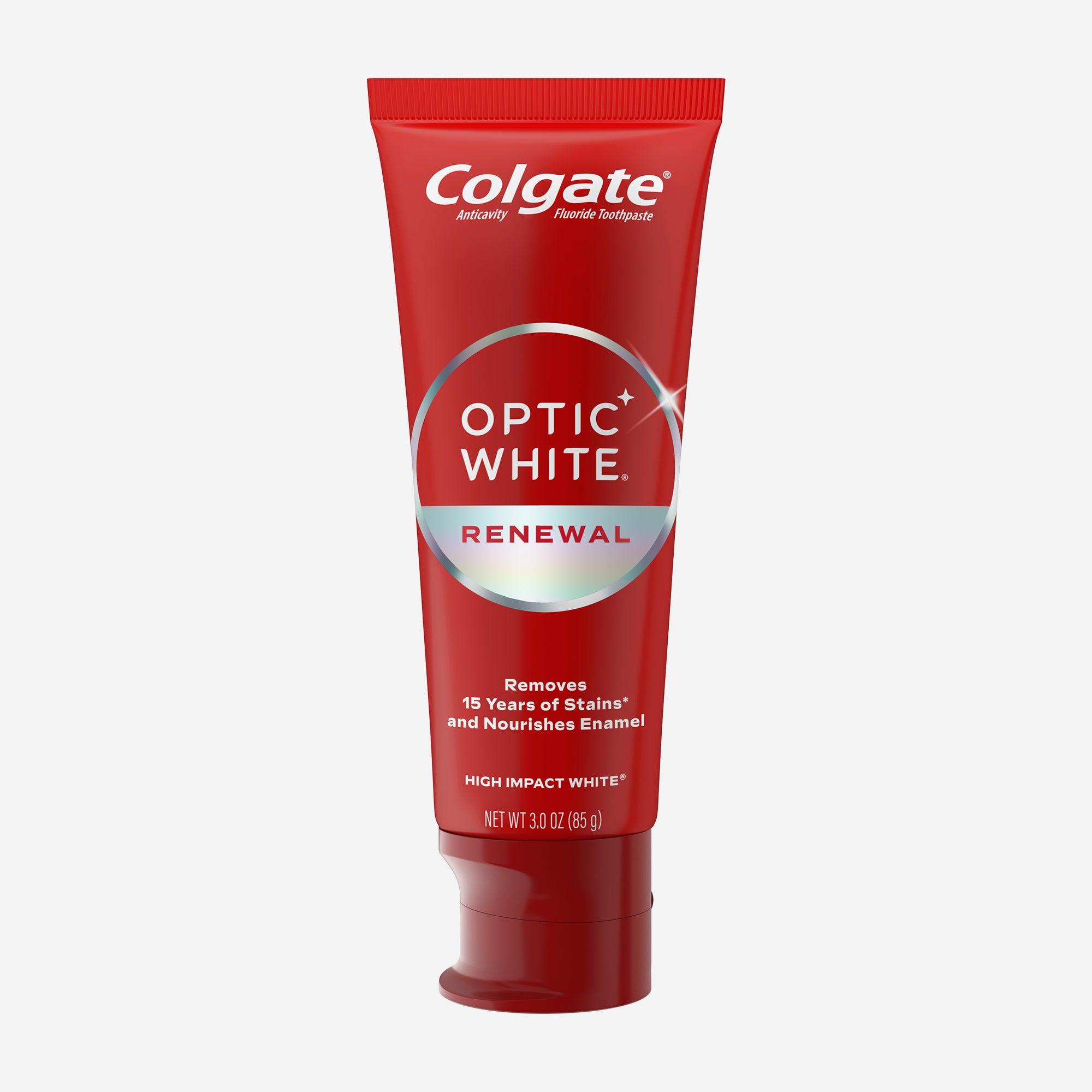 Colgate Optic White Renewal Teeth Whitening Toothpaste, High Impact White, 3.0 Oz