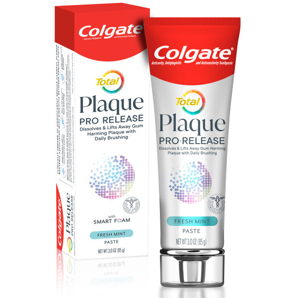 Colgate Total Plaque Pro Release Fresh Mint Toothpaste, 3 Oz Tube